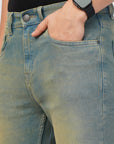 Comfort Fit Vintage Blue Denim Pants