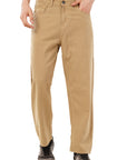 Beige Straight Fit Denim