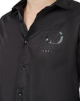 Slim Fit Black Full Sleeve Shirt