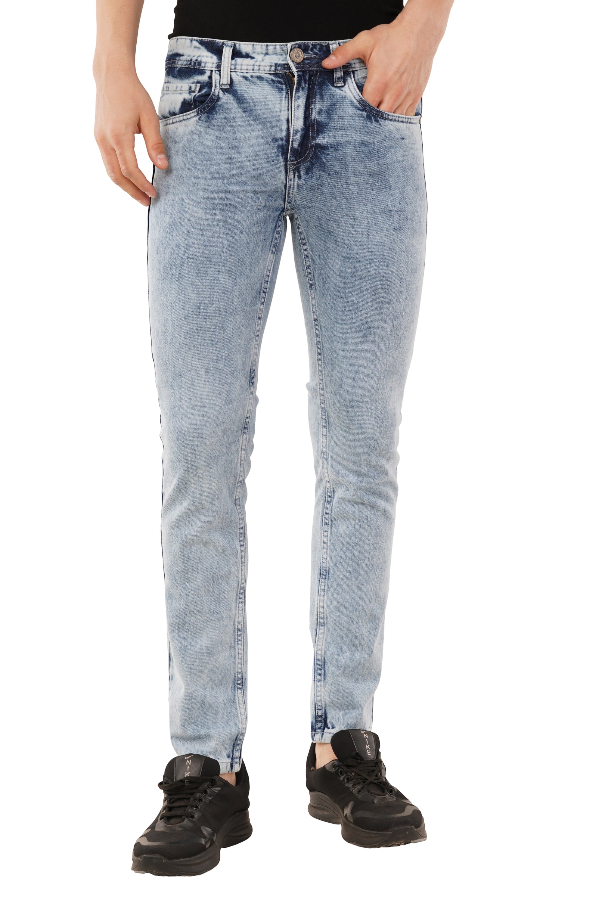 Slim Fit Sky Blue Denim Pants