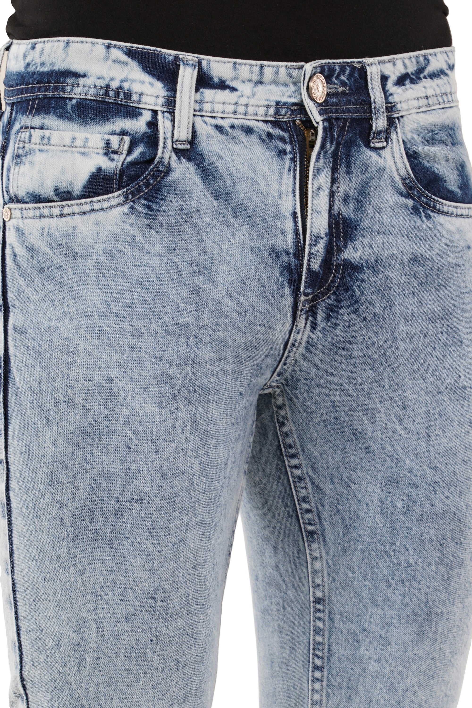 Slim Fit Sky Blue Denim Pants