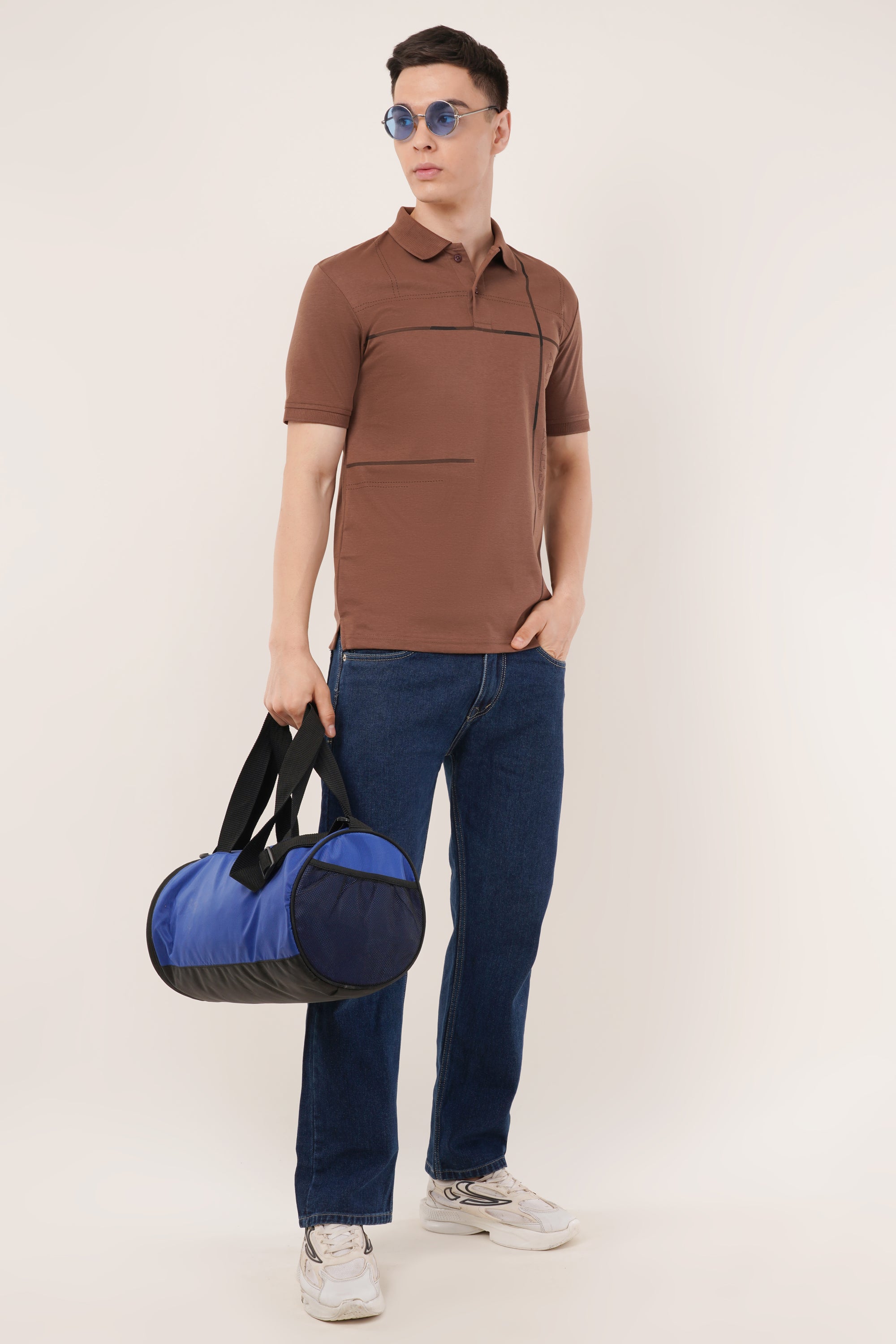 Brown Regular Fit Polo T-Shirt