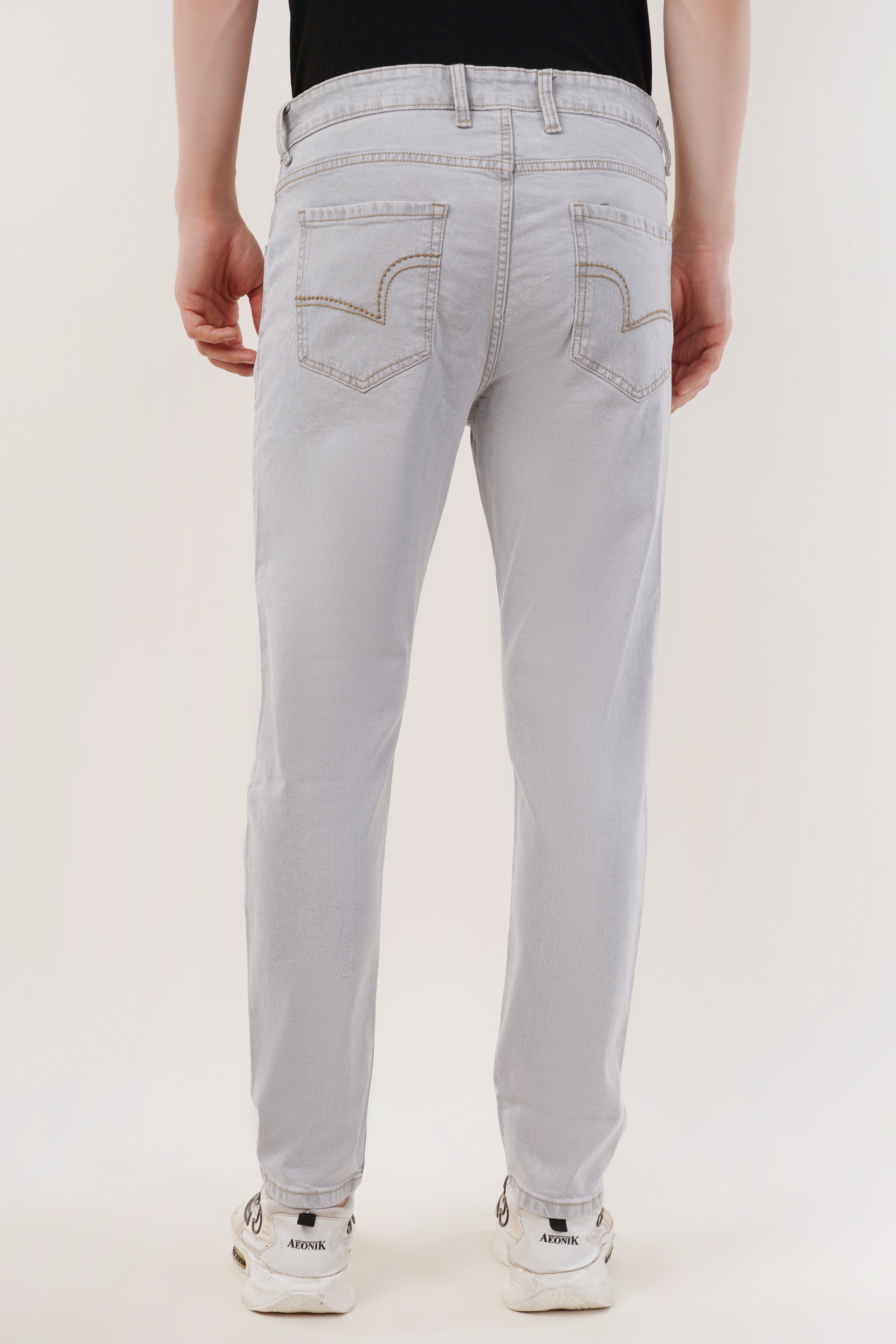Light Gray Comfort Fit Denim Pants