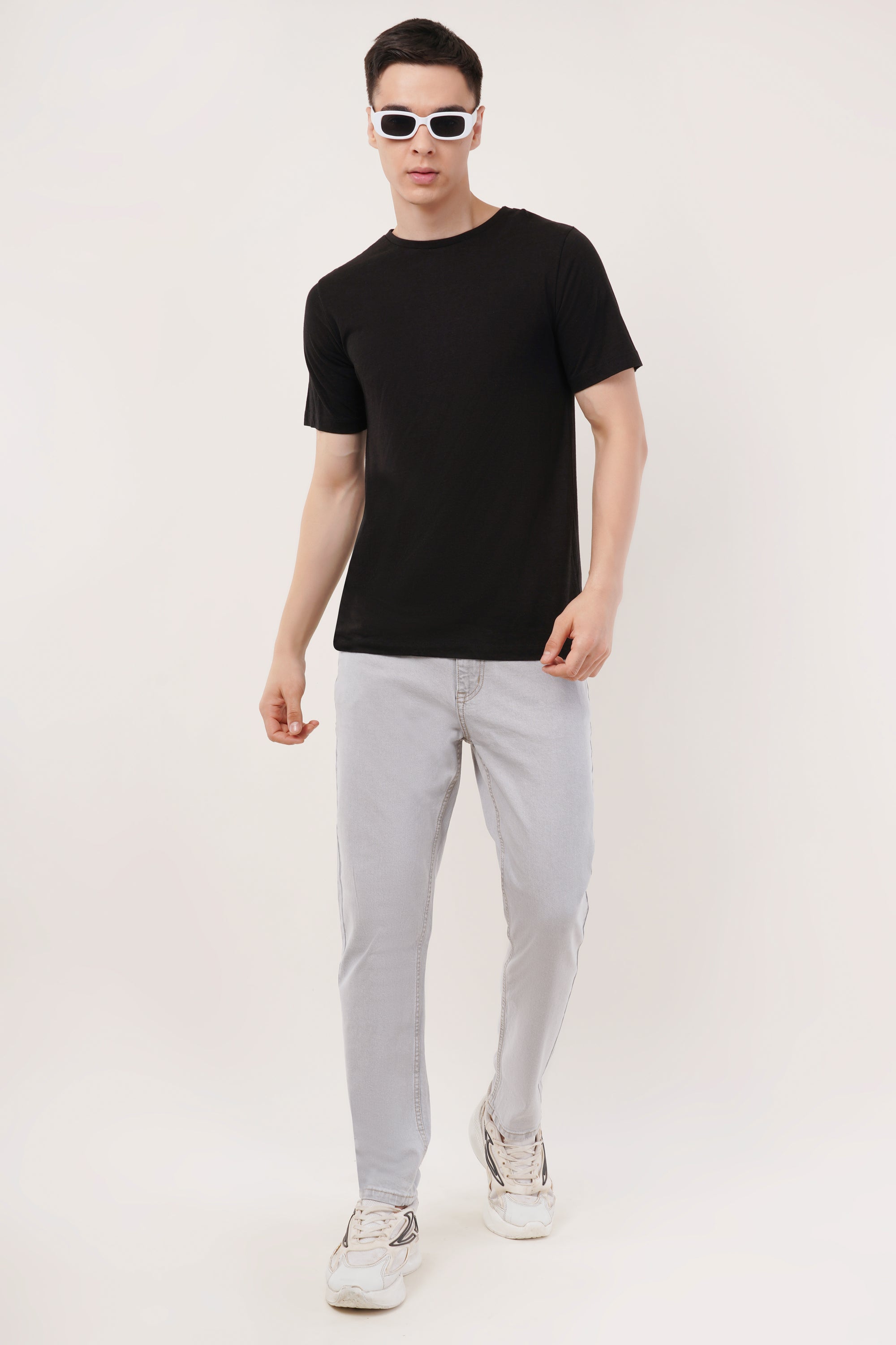 Light Gray Comfort Fit Denim Pants