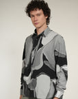 Gray Printed Relaxed Fit Full Sleeve Shirt