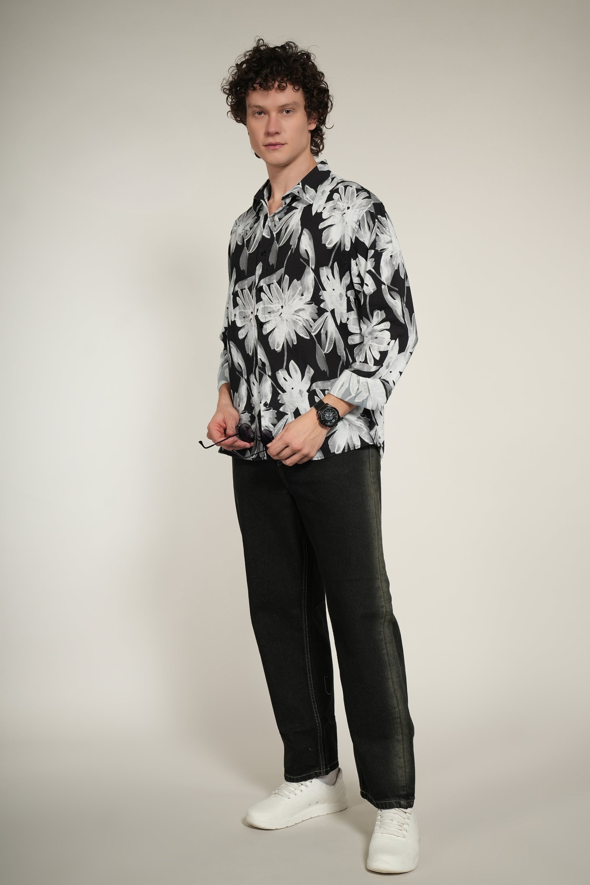 Dark Straight Fit Denim Pants