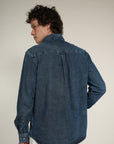 Dark Blue Denim Relaxed Fit Full Sleeve Shirt
