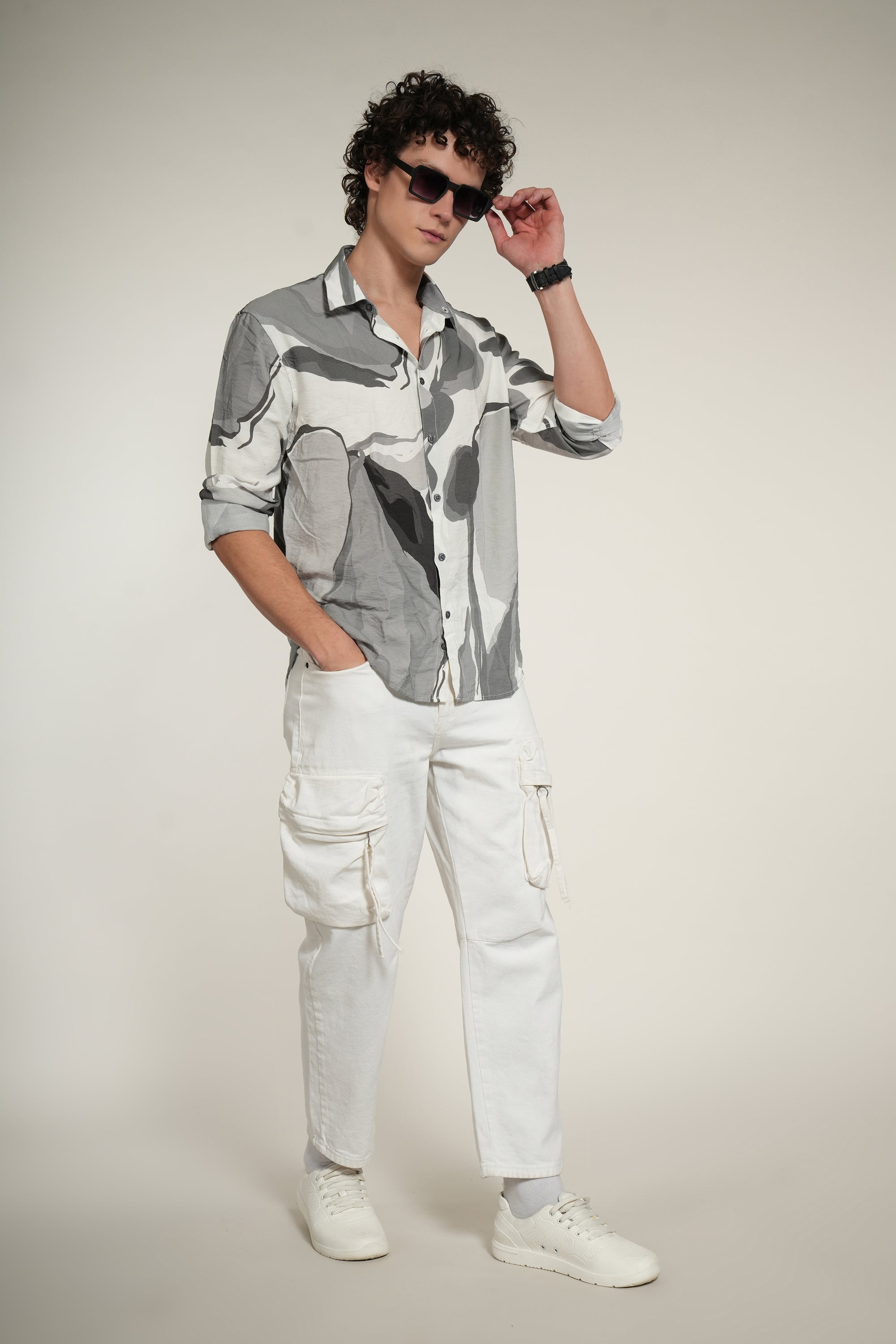 Printed Relaxed Fit Full Sleeve Shirt