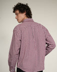 Red Check Relaxed Fit Full Sleeve Shirt