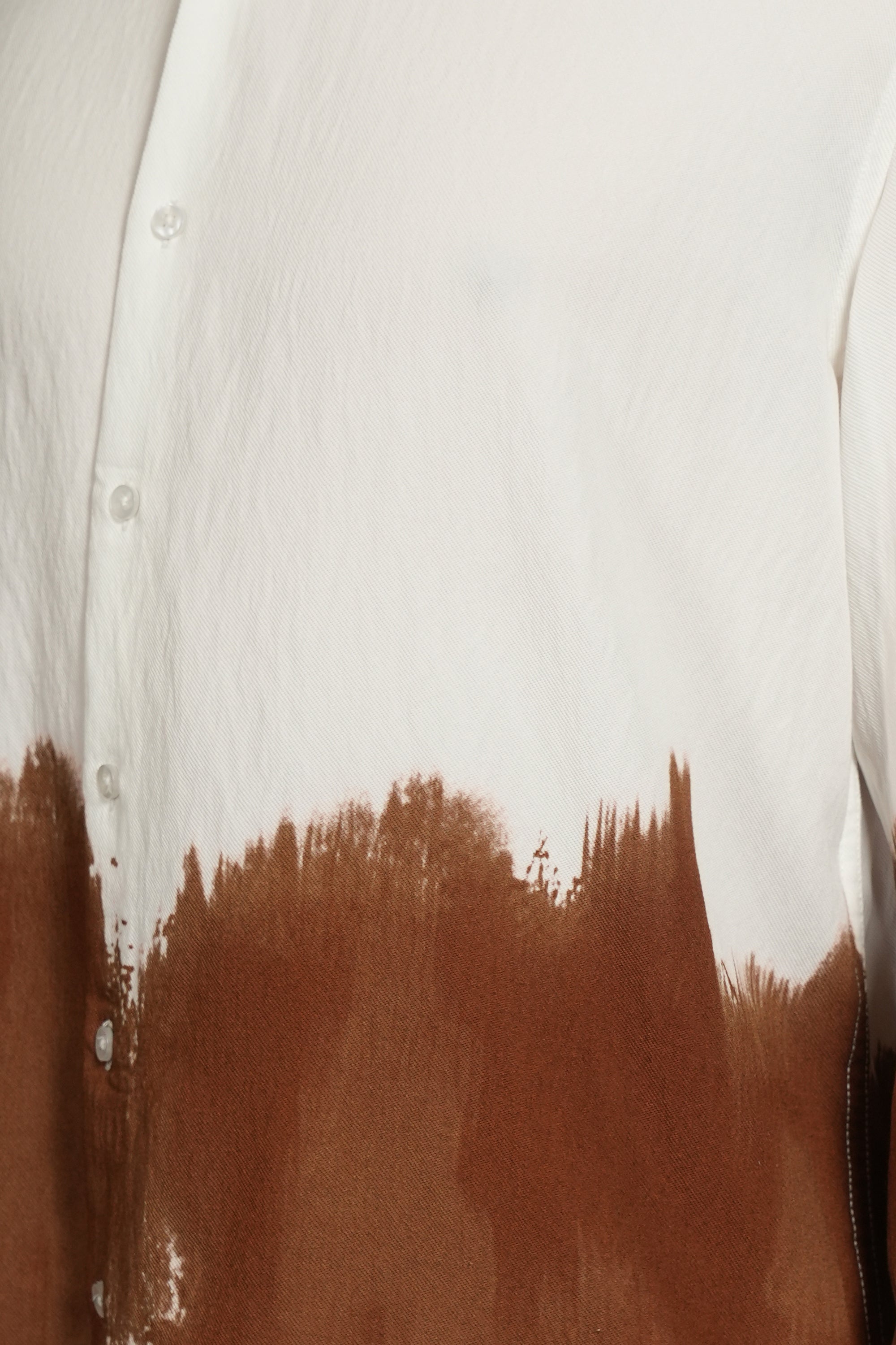 Brown Printed Relaxed Fit Full Sleeve Shirt