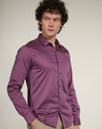 LYCRA Purple Slim Fit Full Sleeve Shirt