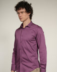 LYCRA Purple Slim Fit Full Sleeve Shirt