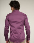 LYCRA Purple Slim Fit Full Sleeve Shirt