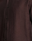 Overhanging Brown Cotton Shirt