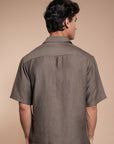 Overhanging Light Brown Cotton Shirt