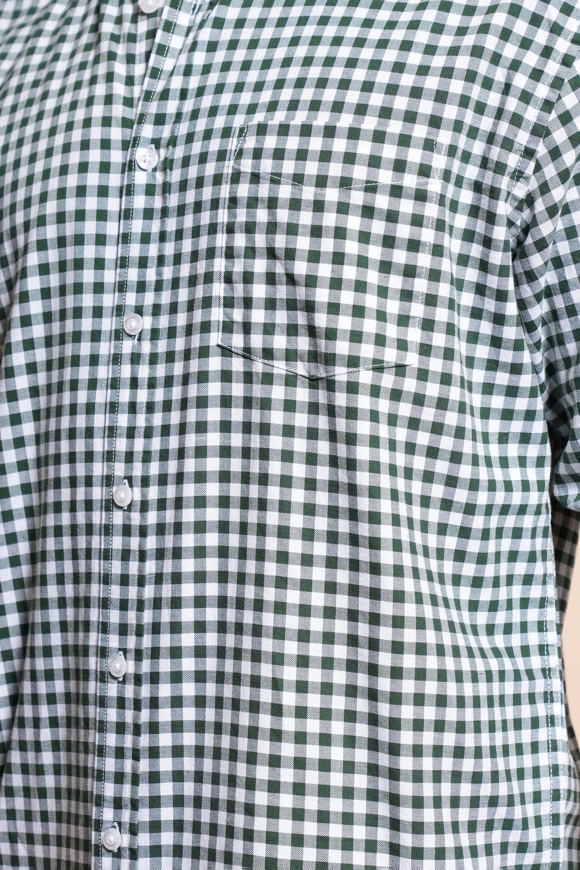 Green Check Relaxed Fit Full Sleeve Shirt