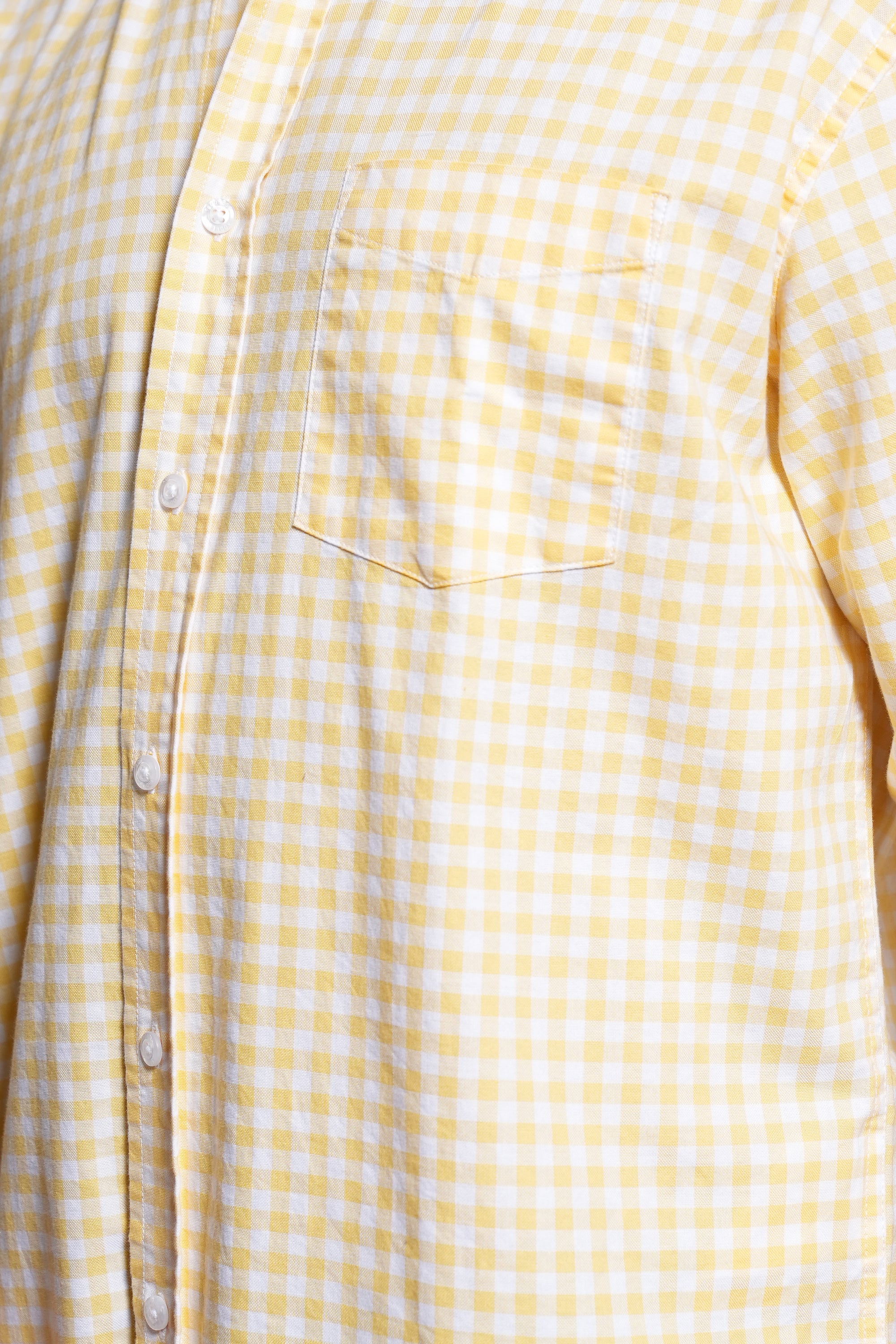 Check Yellow Relaxed Fit Full Sleeve Shirt