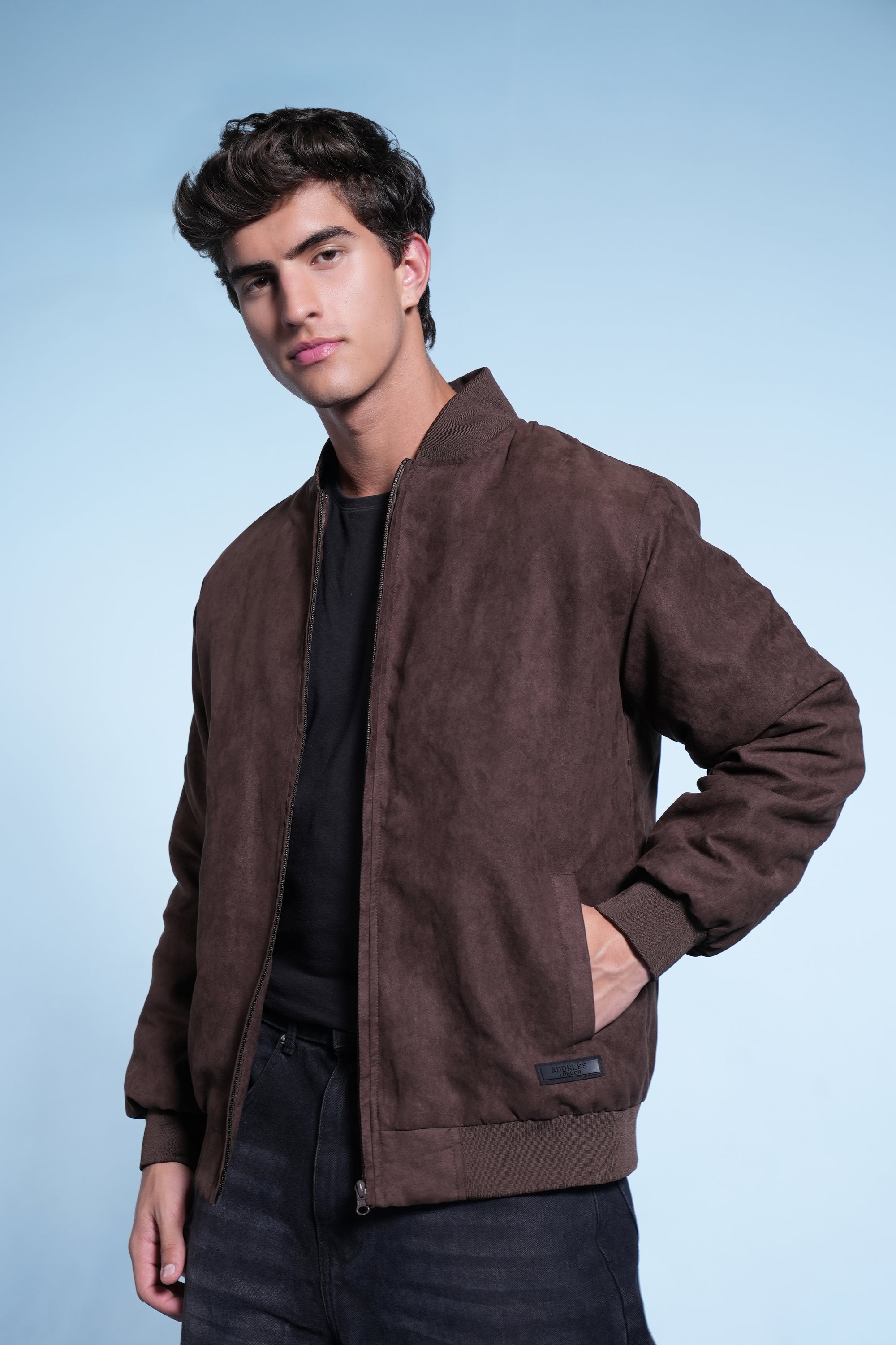 Coffee Brown Suede Jacket