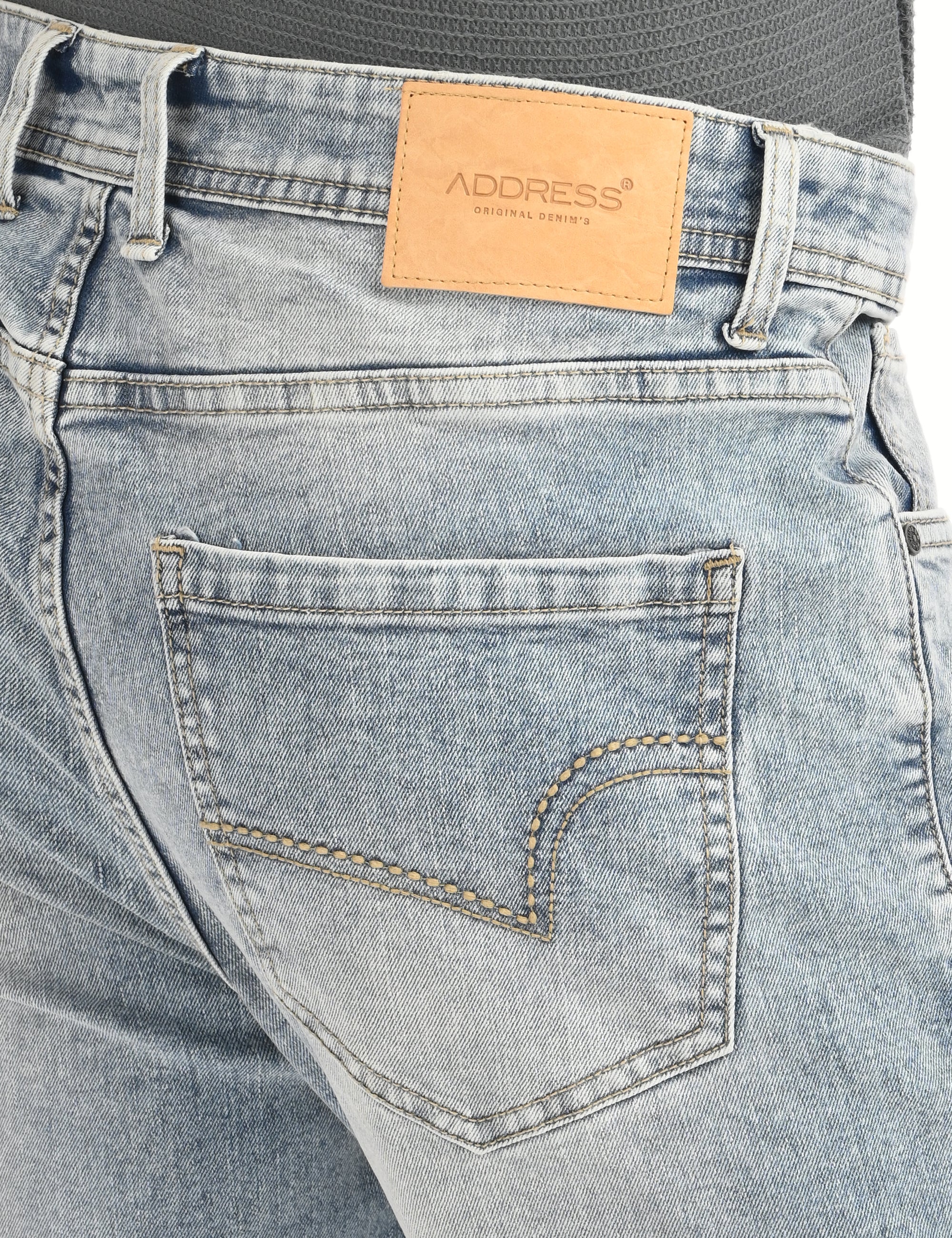 Comfort Fit Blue Denim Pants