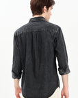 Grey Denim Relaxed Fit Shirt