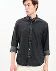 Grey Denim Relaxed Fit Shirt