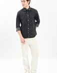Grey Denim Relaxed Fit Shirt