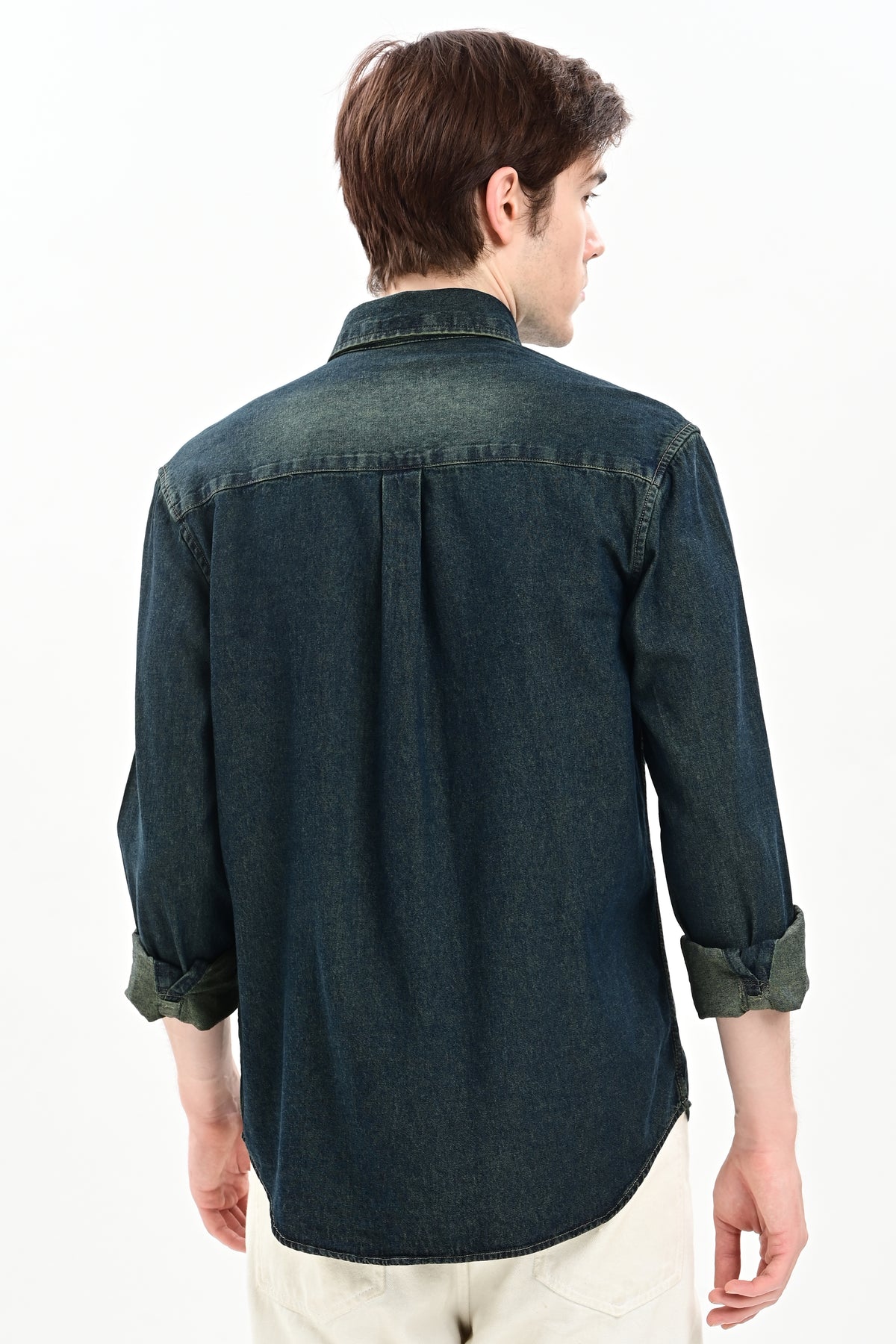 Vintage Blue Denim Relaxed Fit Shirt