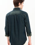 Vintage Blue Denim Relaxed Fit Shirt