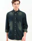 Vintage Blue Denim Relaxed Fit Shirt