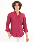 Oxford Red Rose Slim Fit Full Sleeve Shirt