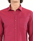 Oxford Red Rose Slim Fit Full Sleeve Shirt
