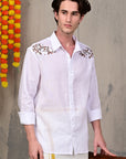 Meadow Vine Embroidered Relaxed Fit Shirt