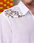 Meadow Vine Embroidered Relaxed Fit Shirt