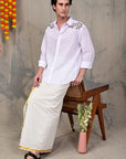 Meadow Vine Embroidered Relaxed Fit Shirt