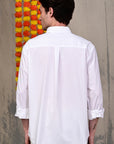 Relaxed Fit Printed White Shirt