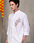Relaxed Fit Printed White Shirt