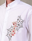 Relaxed Fit Printed White Shirt