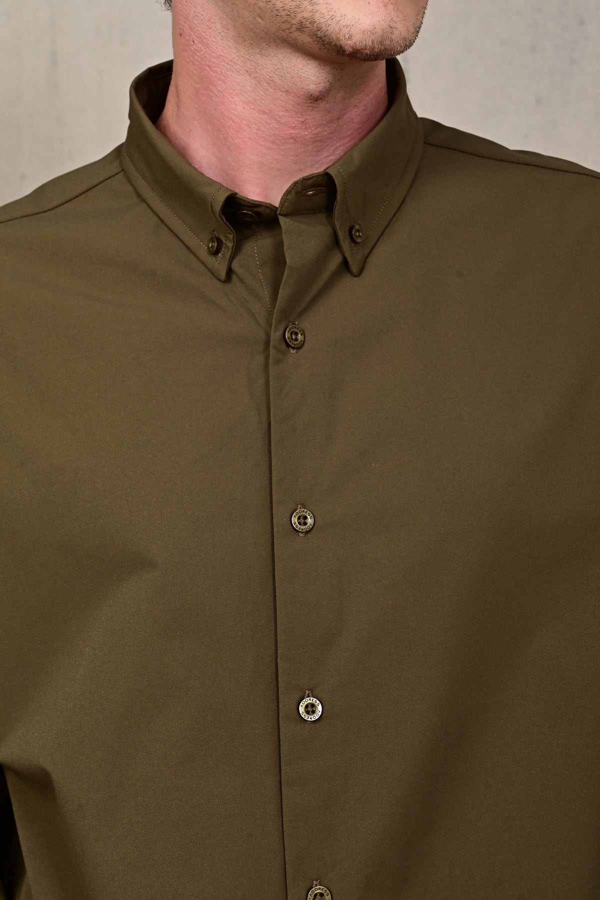 Mocha Brown Relaxed Fit Stretch Shirt