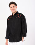 Watermelon Embroidery Linen Relaxed Fit Shirt