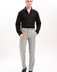 Brown Flex Slim Fit Lycra Shirt