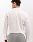 White Flex Slim Fit Lycra Shirt