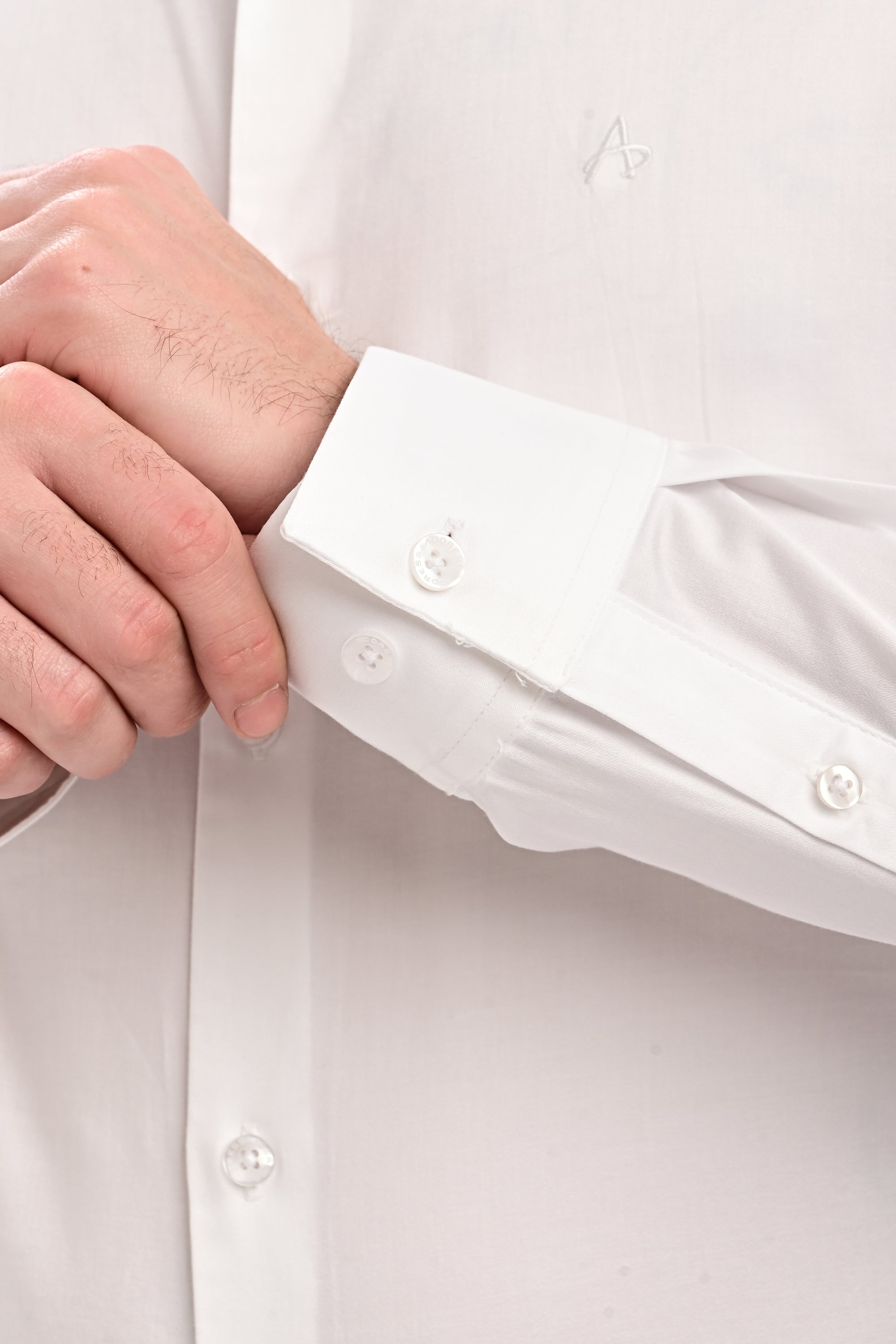 White Flex Slim Fit Lycra Shirt