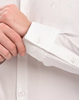 White Flex Slim Fit Lycra Shirt