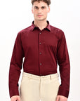 Maroon Flex Slim Fit Lycra Shirt