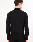 Black Stretch Slim Fit Shirt