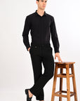 Black Stretch Slim Fit Shirt