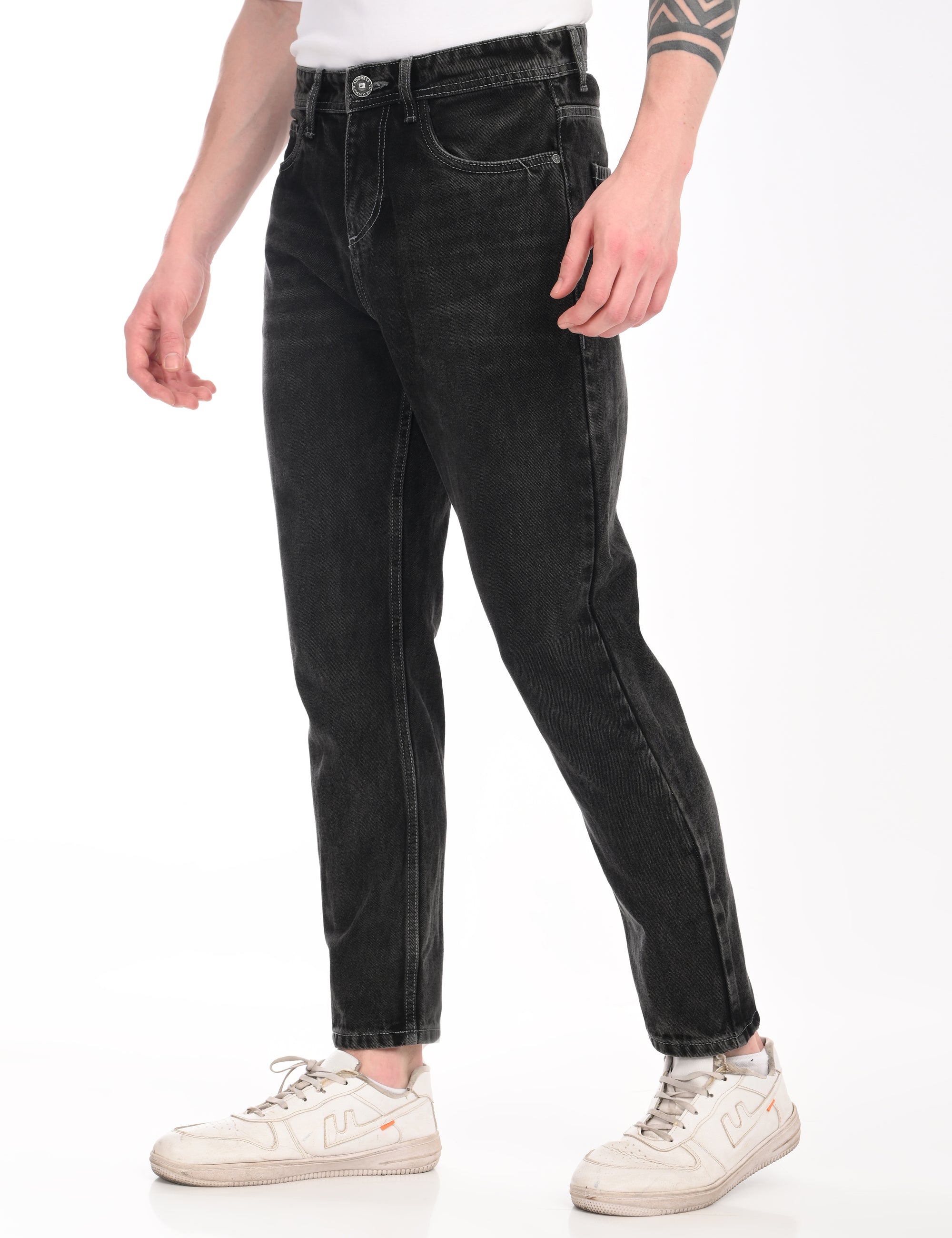 Comfort Fit Gray Denim Pants