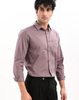 Elite Oxford Tapered Fit Full Sleeve Shirt – Old Lavender