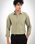 Elite Oxford Tapered Fit Full Sleeve Shirt – Sage Green