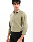 Elite Oxford Tapered Fit Full Sleeve Shirt – Sage Green